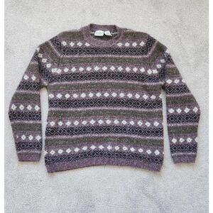 Vintage Arizona Jean Co Fair Isle Sweater | 90s Grandpa Cozy Knit Pullover L
